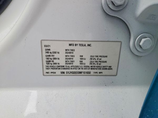 2021 TESLA MODEL Y