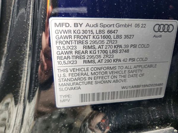 2022 AUDI RS Q8