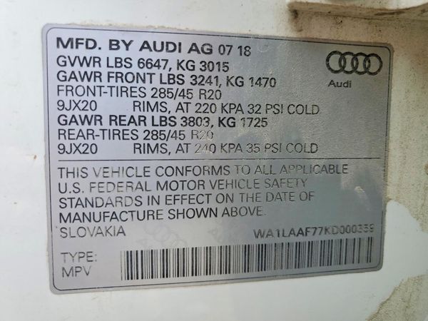2019 AUDI Q7
