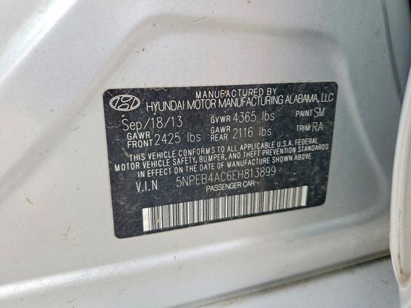 2014 HYUNDAI SONATA GLS/ GLS Popular — VINS