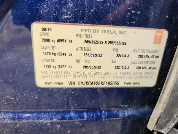 2019 TESLA MODEL X