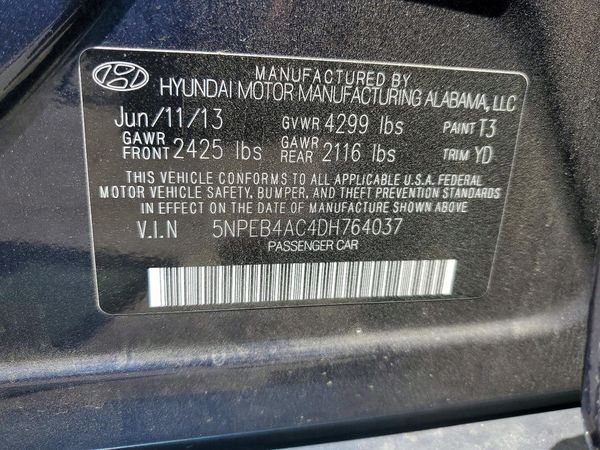 2013 HYUNDAI SONATA
