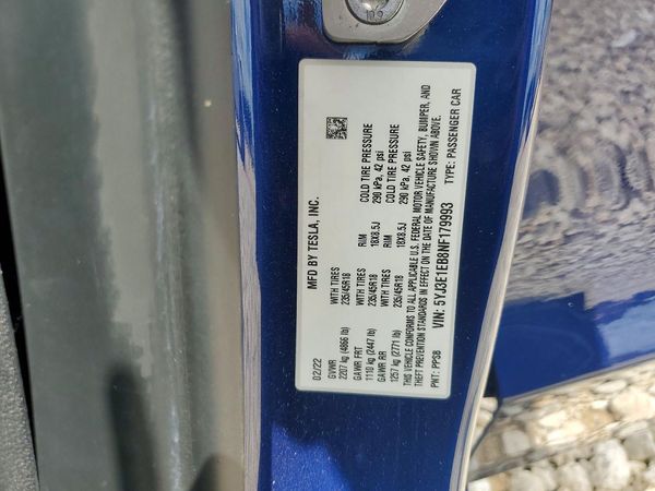 2022 TESLA MODEL 3