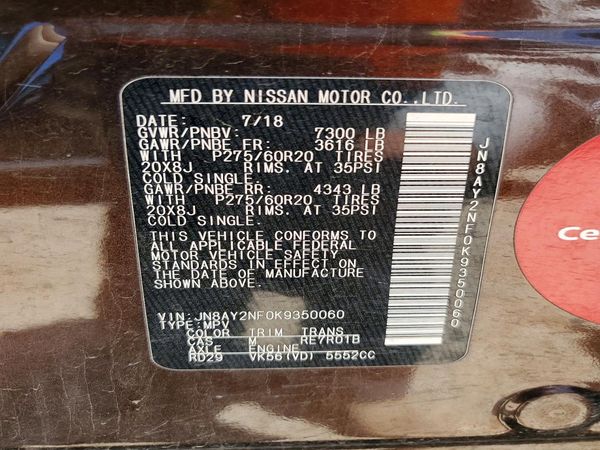 2019 NISSAN ARMADA