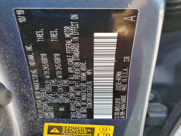 2019 TOYOTA HIGHLANDER SE/XLE