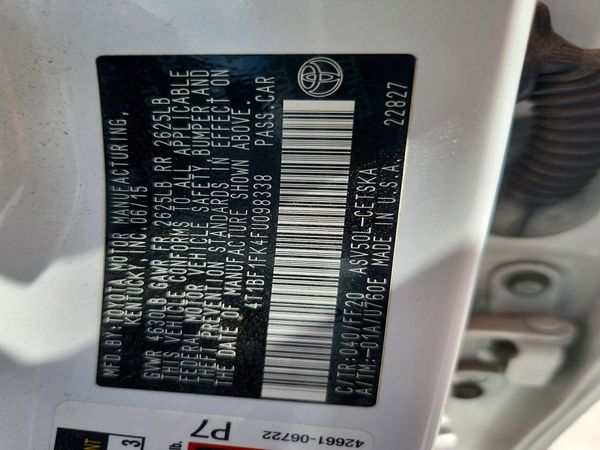 2015 TOYOTA CAMRY
