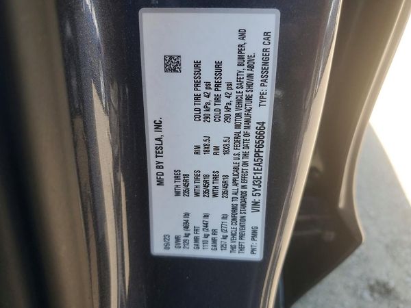 2023 TESLA MODEL 3