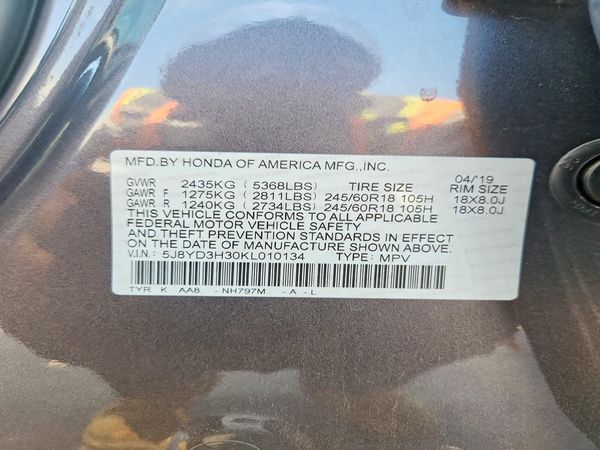 2019 ACURA MDX Standard