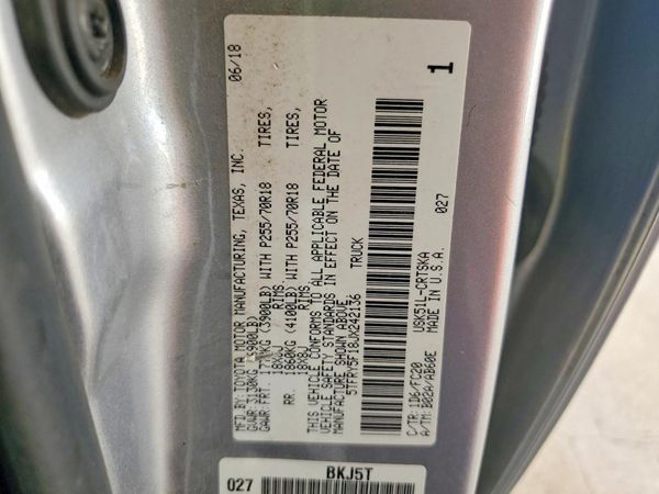 2018 TOYOTA TUNDRA SR/SR5