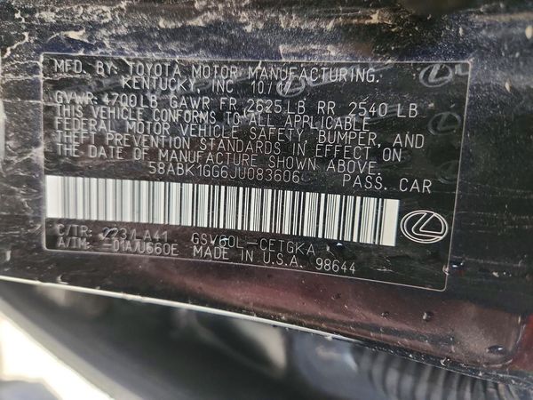 2018 LEXUS ES 350