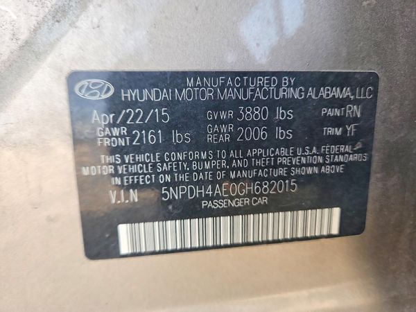 2016 HYUNDAI ELANTRA