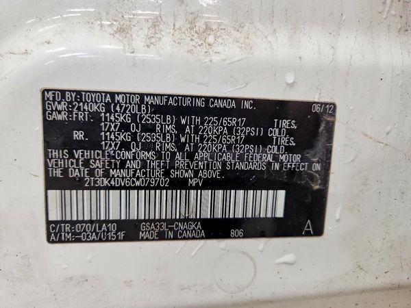 2012 TOYOTA RAV4 High