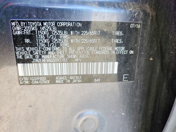 2016 TOYOTA RAV4 LE (X Grade)