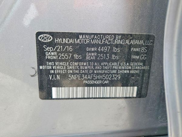 2017 HYUNDAI SONATA