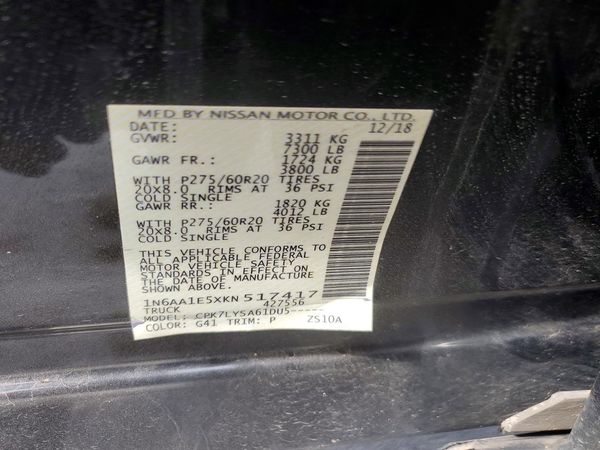 2019 NISSAN TITAN