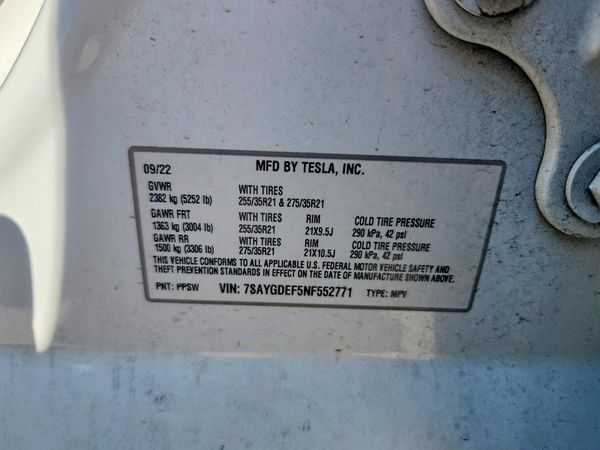 2022 TESLA MODEL  Y