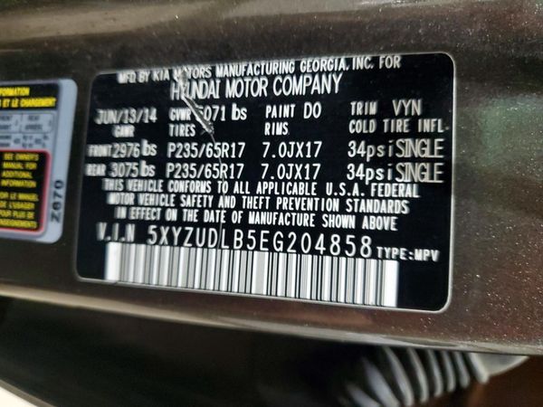 2014 HYUNDAI SANTA FE GLS — VINS