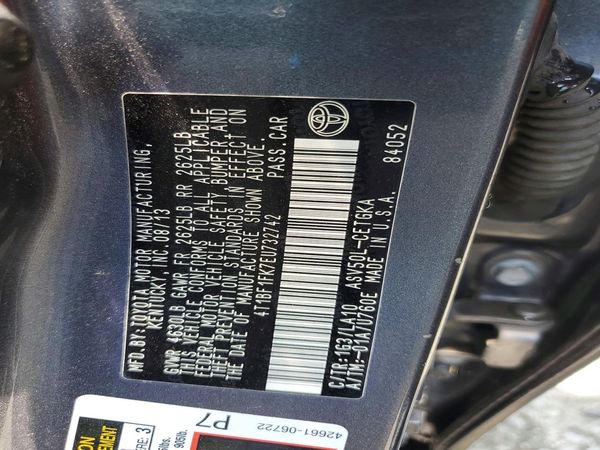 2014 TOYOTA CAMRY
