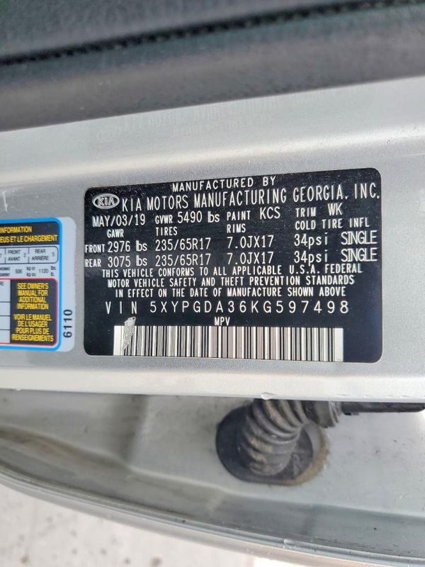 2019 KIA SORENTO L, LX, S