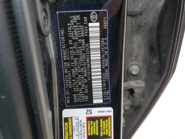 2021 TOYOTA CAMRY