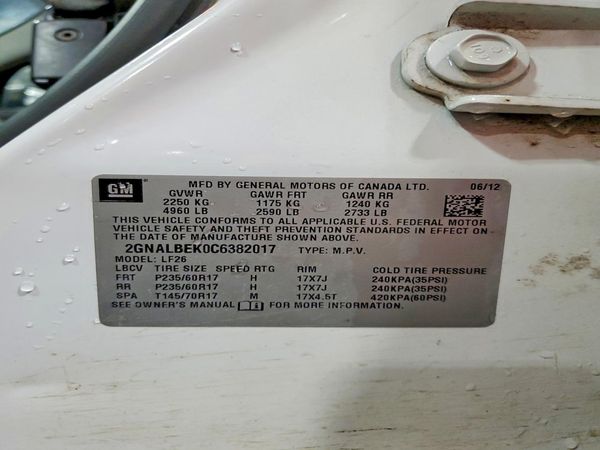 2012 CHEVROLET EQUINOX