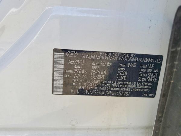 2022 HYUNDAI SANTA FE SEL