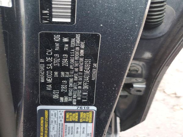 2021 KIA FORTE FE, LXS