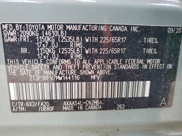 2021 TOYOTA RAV4 XLE