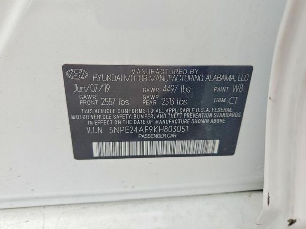 2019 HYUNDAI SONATA