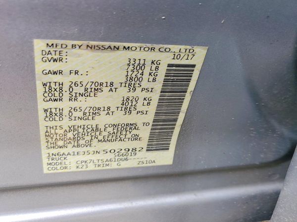 2018 NISSAN TITAN