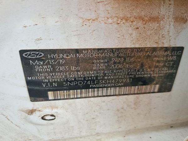 2019 HYUNDAI ELANTRA