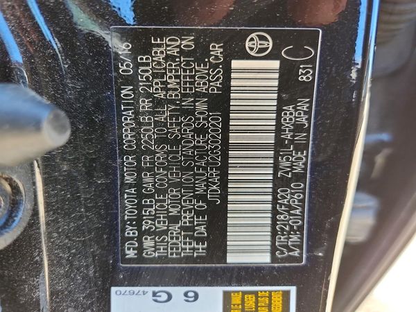 2016 TOYOTA PRIUS