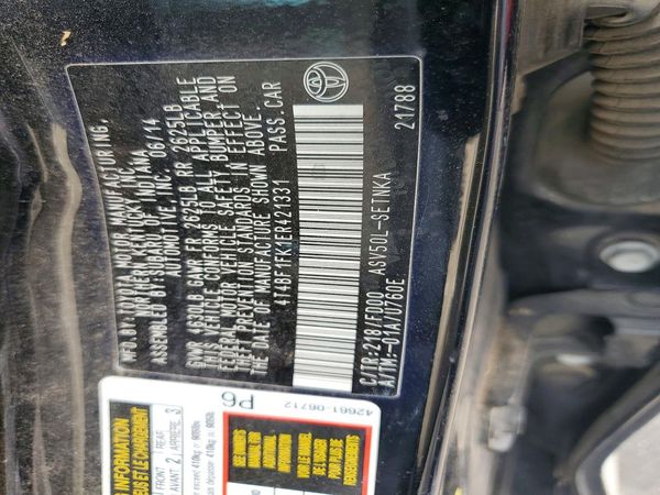 2014 TOYOTA CAMRY