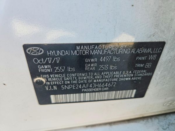 2018 HYUNDAI SONATA