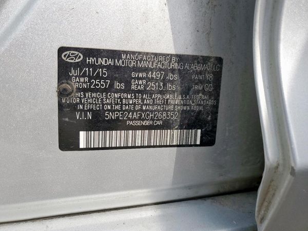 2016 HYUNDAI SONATA