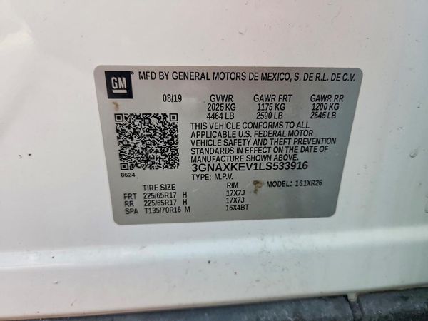 2020 CHEVROLET EQUINOX LT (1LT)