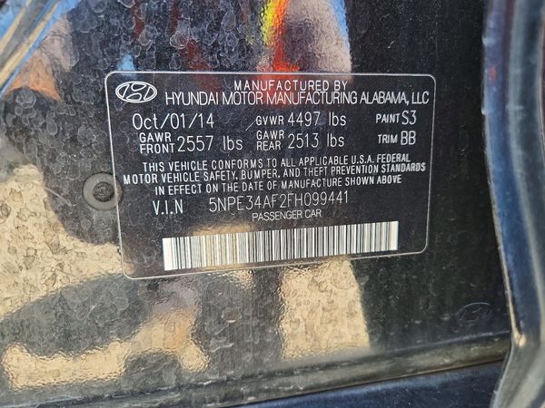2015 HYUNDAI SONATA