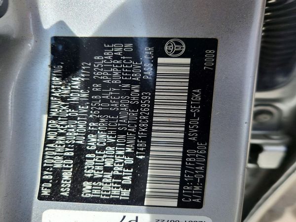 2012 TOYOTA CAMRY
