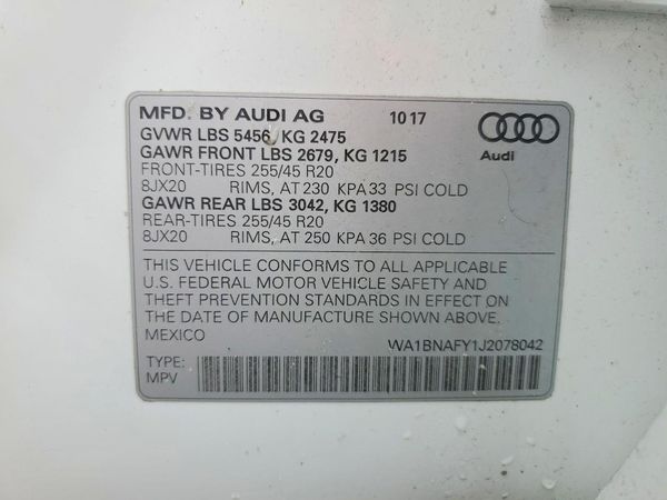 2018 AUDI Q5 quattro Premium Plus