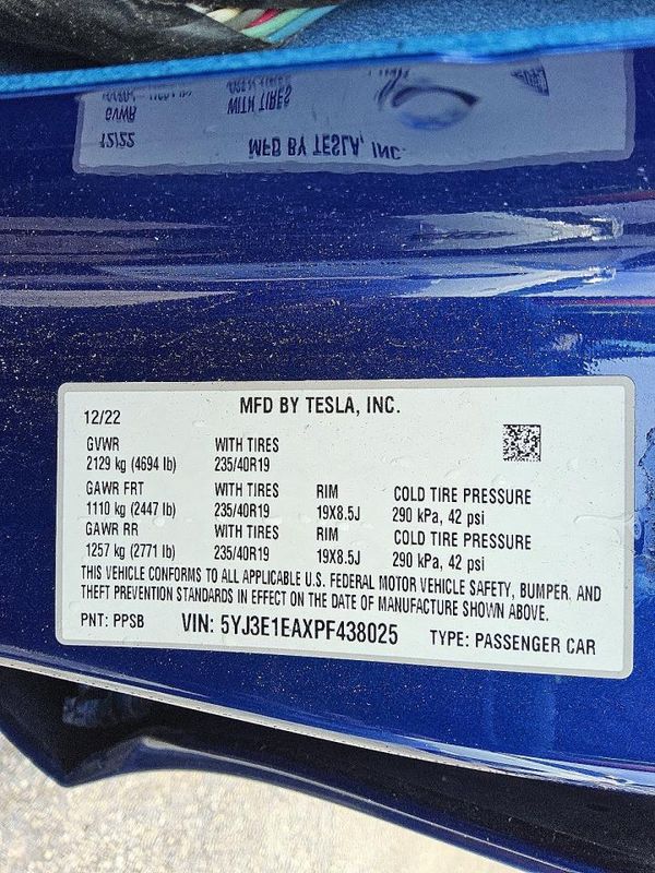 2023 TESLA MODEL 3