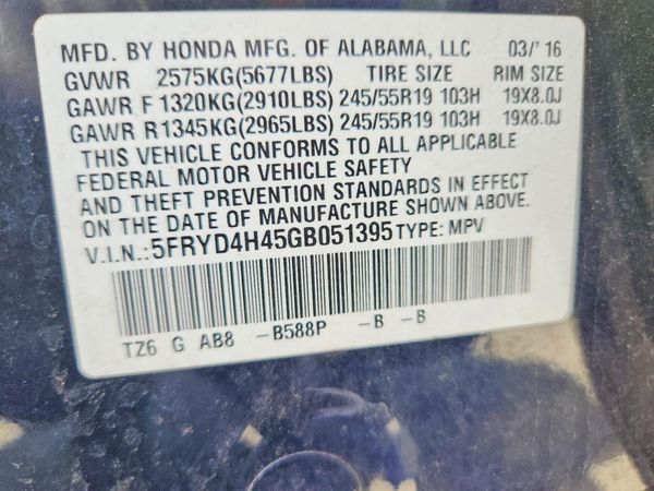 2016 ACURA MDX SH-AWD w/Tech