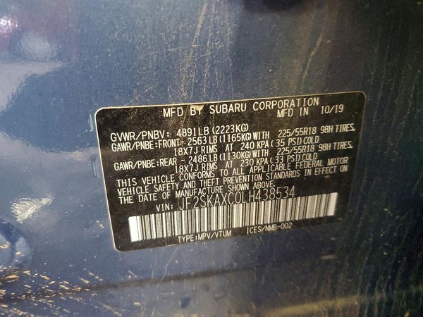 2020 SUBARU FORESTER