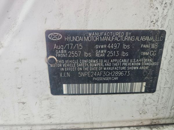 2016 HYUNDAI SONATA