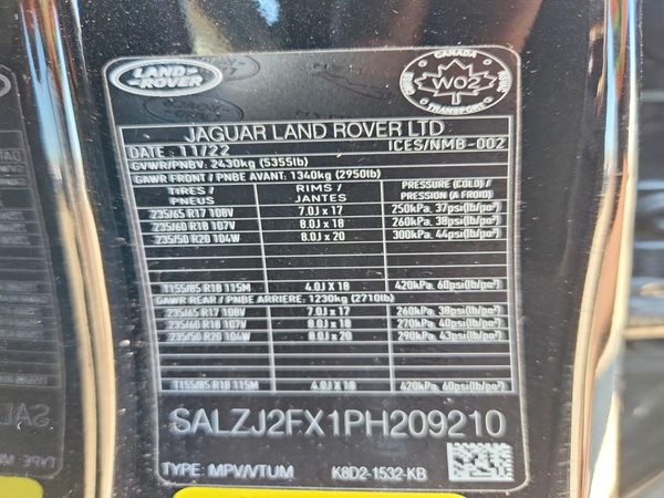 2023 LAND ROVER RANGE ROVER EVOQUE S