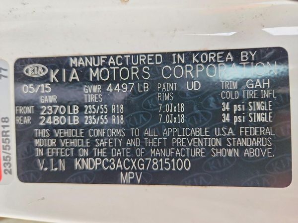 2016 KIA SPORTAGE EX