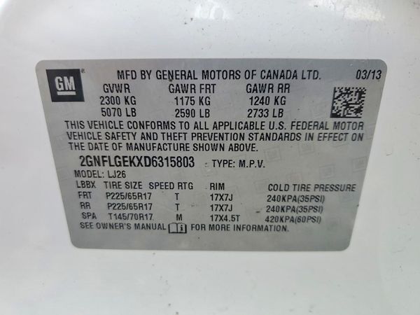 2013 CHEVROLET EQUINOX LTZ