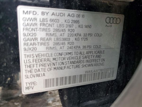 2017 AUDI Q7 quattro Premium Plus
