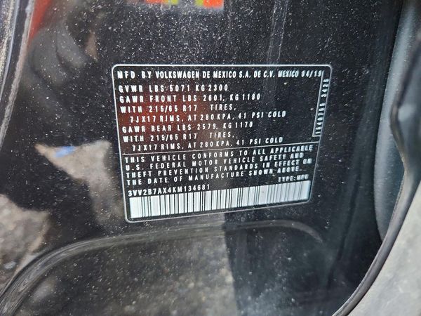 2019 VOLKSWAGEN TIGUAN