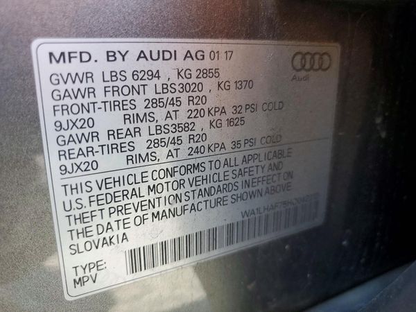 2017 AUDI Q7 quattro Premium Plus