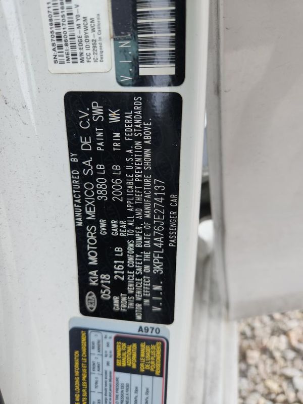2018 KIA FORTE LX Pop,S,EX